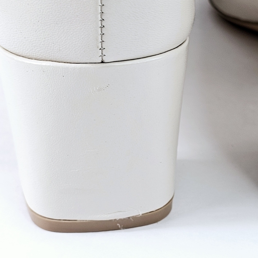 New! Naturalizer Karina Pump Leather Chunky Block Heel Square Toe Shoes. - Picture 9 of 16